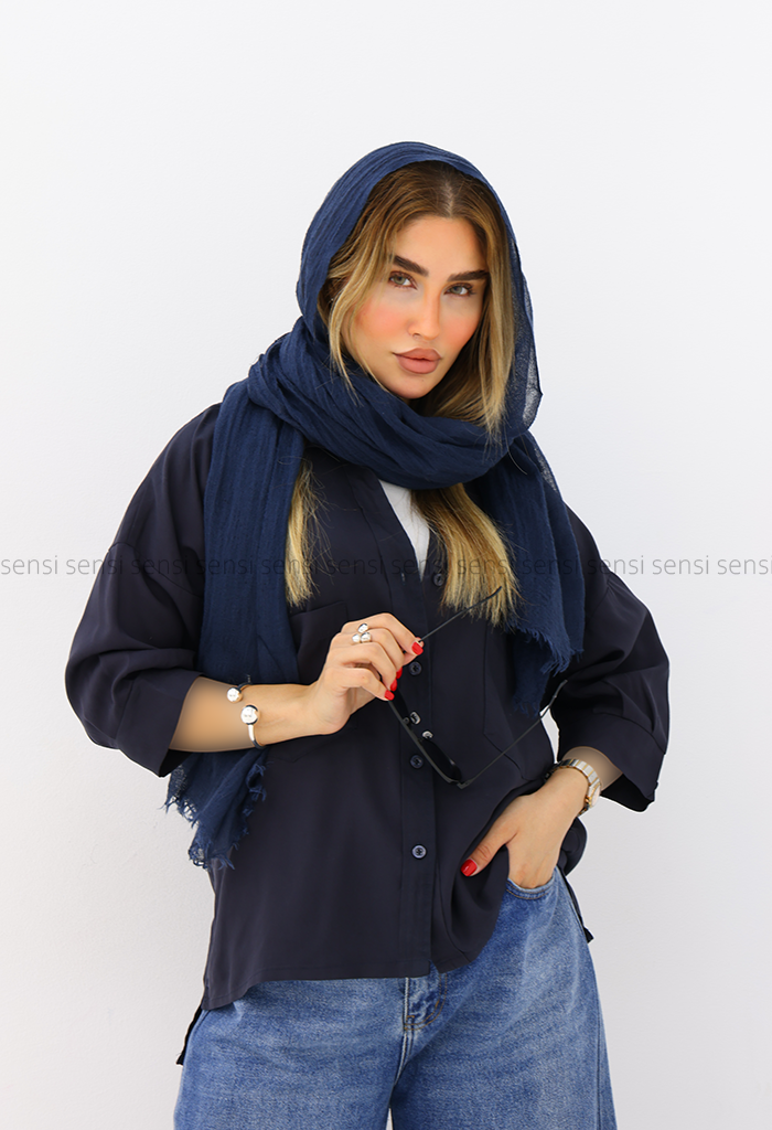 شومیز زنانه یقه هفت لایوسل کد1005845